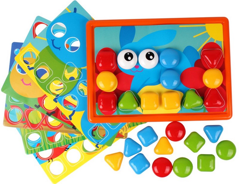 Mozaik 10 Sablonnal és 26 Elemmel a Legkisebbeknek, Doboz Mérete 29 x 21 x 5 Julia