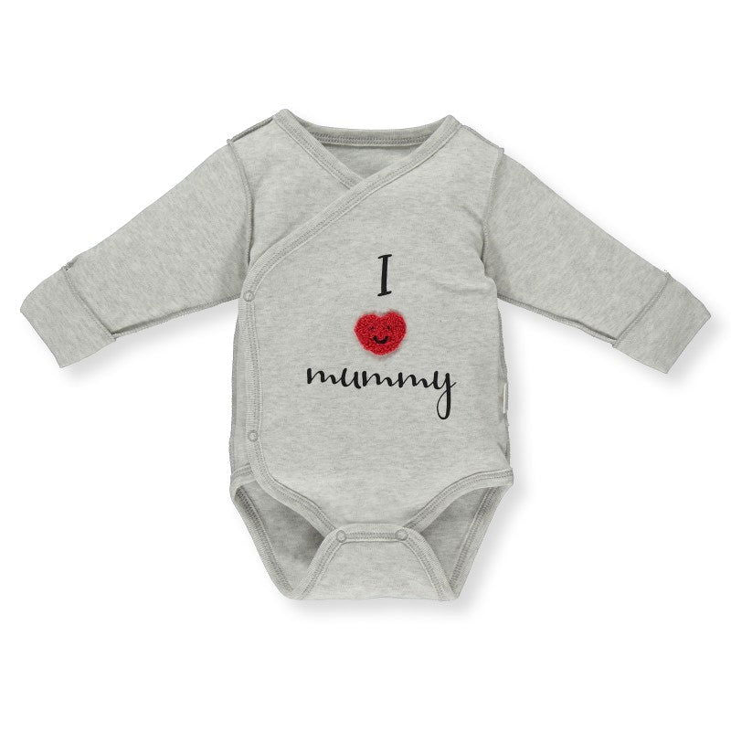 T3307 Боди С Пр. Mumdad/23 Grey 1-3M/62Cm --- BebeMama
