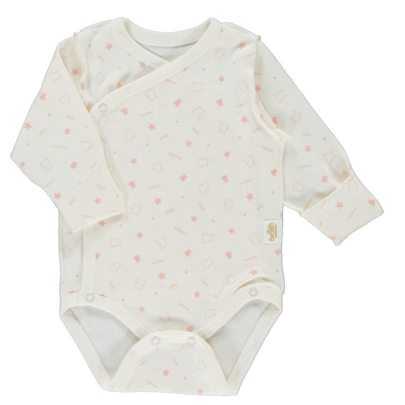 T3324 Боди С Пр Pure Teddy Pink 1-3M/62Cm --- BebeMama