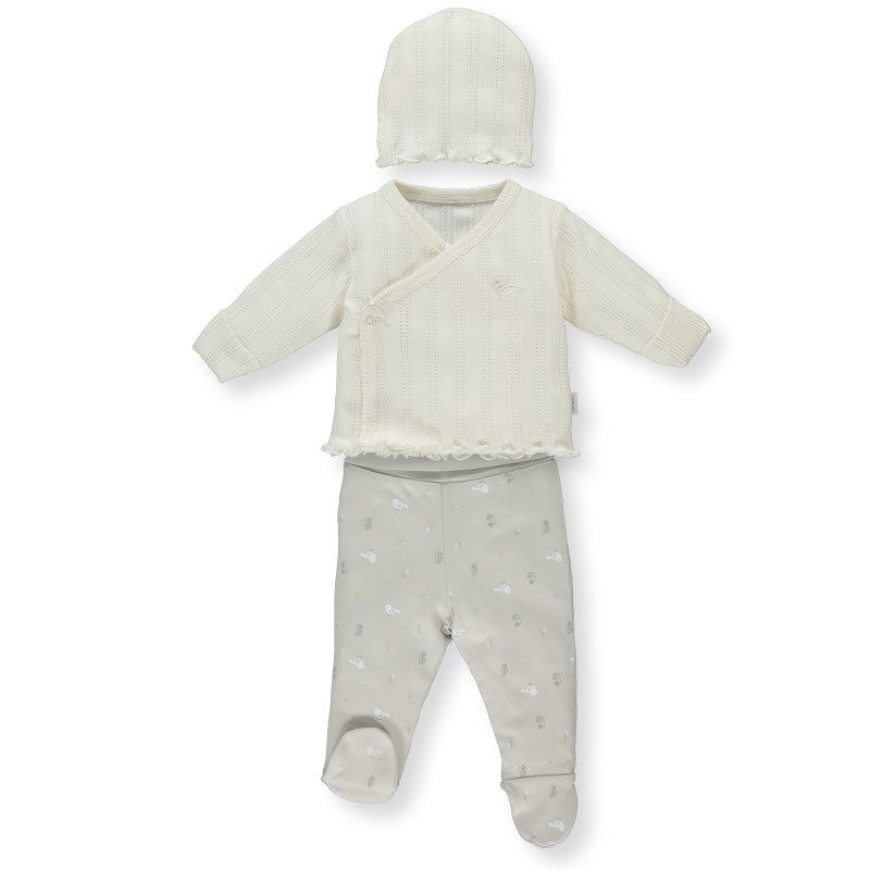 Z841 К-Кт 3Ч. Messenger Bird Ecru 0-3M/62Cm --- BebeMama