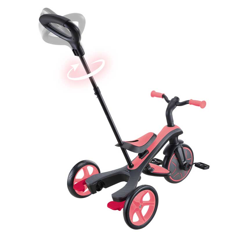 Tricicletă Globber Explorer 4 în 1 cu baldachin - Roz