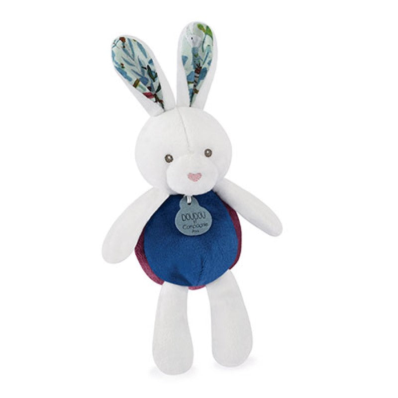 Plüss Nyúl Pop Up 20 cm Petrolkék Lila Doudou