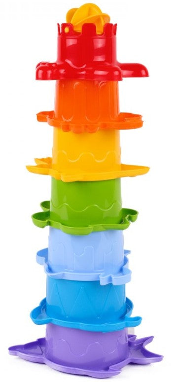 Пирамида С Формички За Баня И Пясък И Водна МелницаДелфин, Тюлен, Рак, Костенурка, Морска Звезда И Риба 29Х10Х13