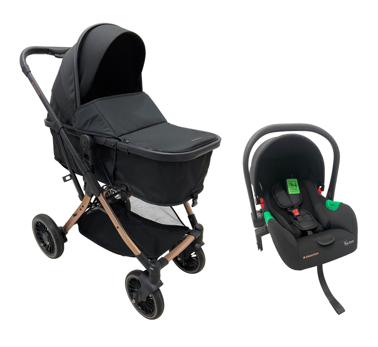 Комбинирана Количка 3В1 С Трансф.Седалка One Black - Комбинирани Колички - Kikkaboo - BebeMama