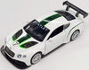Mașină model metalică precisă 1:43 Bentley Continental GT3 cu amortizoare și uși care se deschid