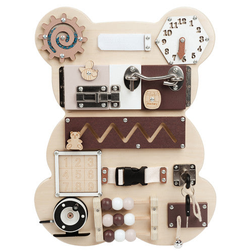 Детска Дъска С Активности Във Формата На Мече - Бизиборд