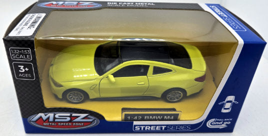 Метален Точен Модел Кола 1:42 Bmw M4 (G82)С Амортисьори И Отварящи Се Врати