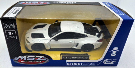 Метален Точен Модел Кола 1:44 Bmw M4 Gt3 С Амортисьори И Отварящи Се Врати Julia