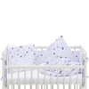 Fillikid Luxe Спален Комплект За Кошара Nino 4 Части - Stars White/Blue