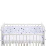 Fillikid Luxe Спален Комплект За Кошара Nino 4 Части - Stars White/Blue