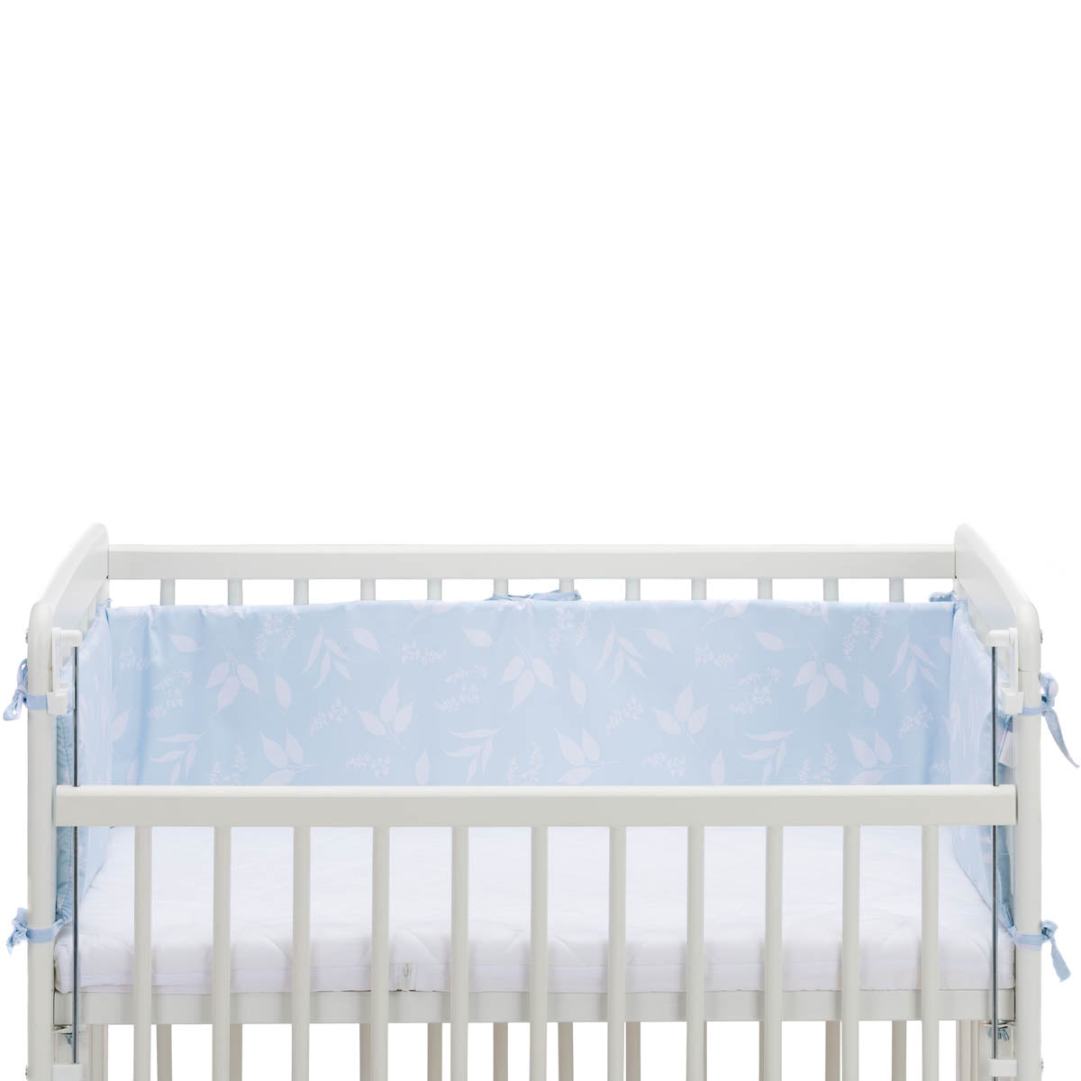 Fillikid Luxe Спален Комплект За Кошара Nino 4 Части - Leaves Light Blue