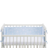 Fillikid Luxe Спален Комплект За Кошара Nino 4 Части - Leaves Light Blue