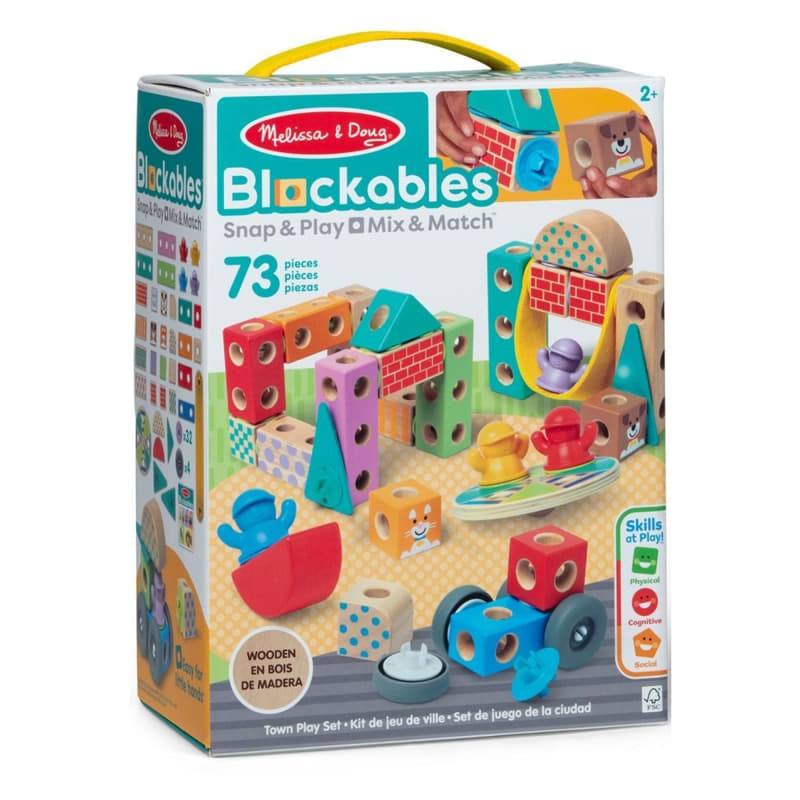 20160036 Дървен Конструктор 73ч. Град Melissa&Doug