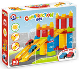 Constructor de șine 90 piese cu cărucioare 45x38x12cm