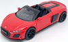 Mașină model metalică precisă 1:32 Audi R8 Spyder Power Up cu uși de deschidere trageți înapoi, lumină și sunet la apăsarea capacului sau la deschiderea ușii