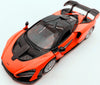 Mașină model metalică precisă 1:32 McLaren Senna Power Up cu deschidere trageți înapoi ușile capacului și portbagajului lumină și sunet la apăsarea capacului sau la deschiderea ușii