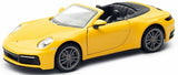 Метален Точен Модел Кола 1:32Porsche 911 Carrera Cabriolet Засилване С Издърпване Назад Отваряеми ВратиСветлина И Звук При Натискане На Капака Или Отваряне Ня Вратата