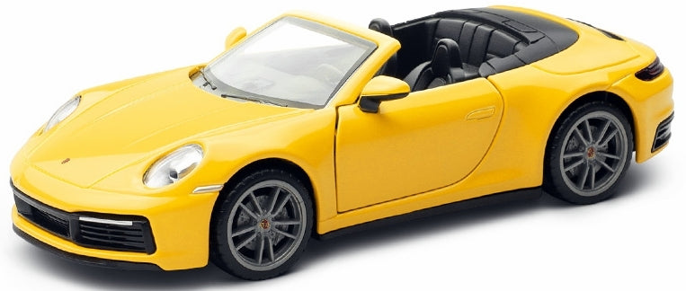 Метален Точен Модел Кола 1:32Porsche 911 Carrera Cabriolet Засилване С Издърпване Назад Отваряеми ВратиСветлина И Звук При Натискане На Капака Или Отваряне Ня Вратата