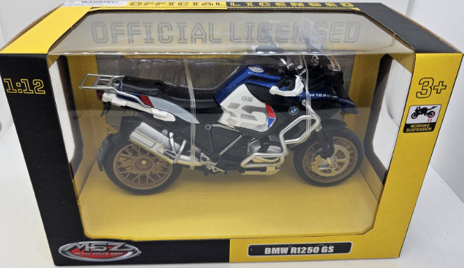 Метален Точен Модел Мотор 1:12 Bmw R1250 Gs Adventure С Амртисьори Julia