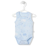 T3164 Боди-Потник Butik 2023 Yaz Син 3-6M/68Cm --- BebeMama