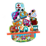 Sh2023 Дървена Игра За Баланс Коли Raya Toys