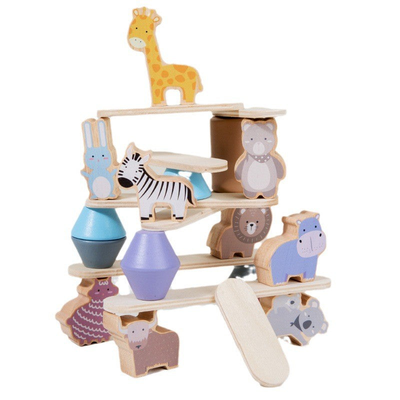 Sh2025 Дървена Игра За Баланс С Животни Raya Toys