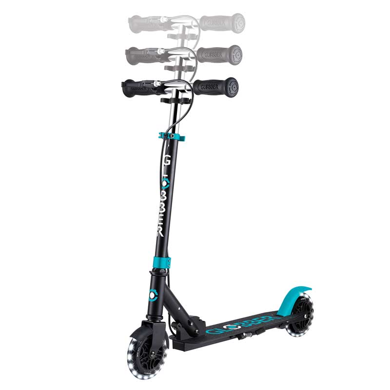 Тротинетка С Ръчна Спирачка Flow Element Junior Lights, Черна-Синя