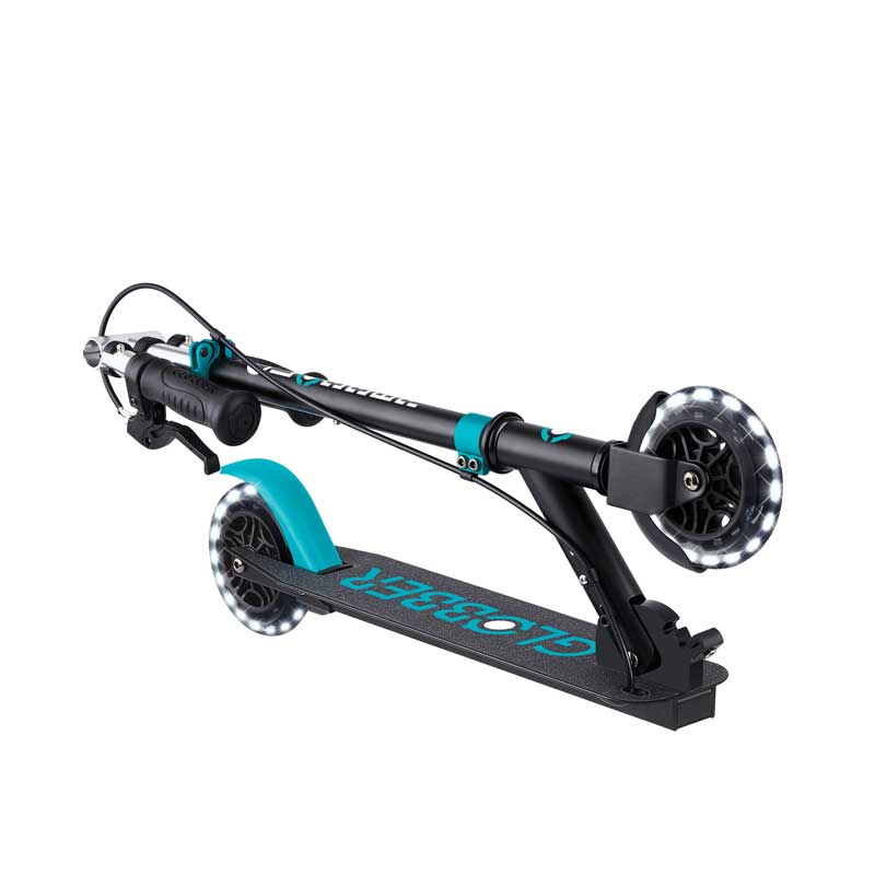 Тротинетка С Ръчна Спирачка Flow Element Junior Lights, Черна-Синя