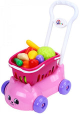 Количка Коте Розова С Кошница С Плодове В Кутия 46 Х 44 Х 26 См --- BebeMama