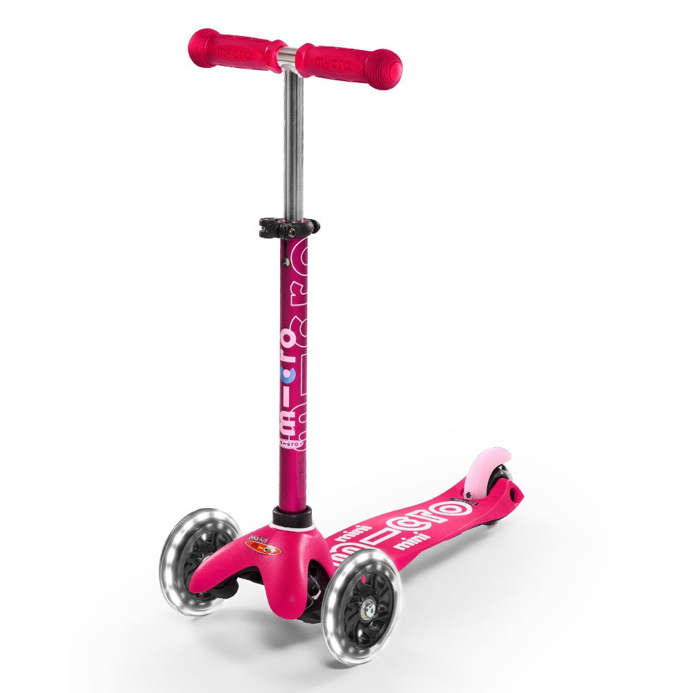 Тротинетка Mini Deluxe Led Pink Micro