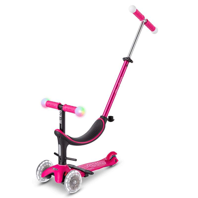 Тротинетка Mini2grow Deluxe Magic Led Pink Micro