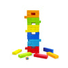 Joc de echilibru colorat din lemn - Jenga cu zaruri