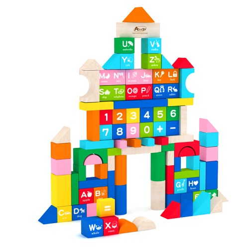 Smartbaby 100 darabos fa építőkészlet