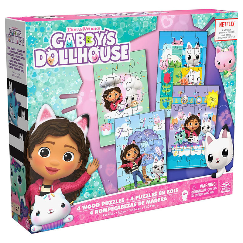 Gabby`s Dollhouse Дървени Пъзели 4 Броя Spin Master