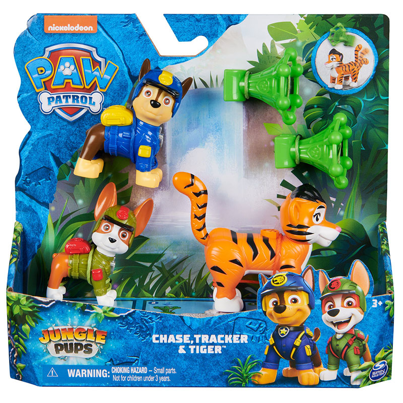 3 db-os Jungle Pups Spin Master figurakészlet