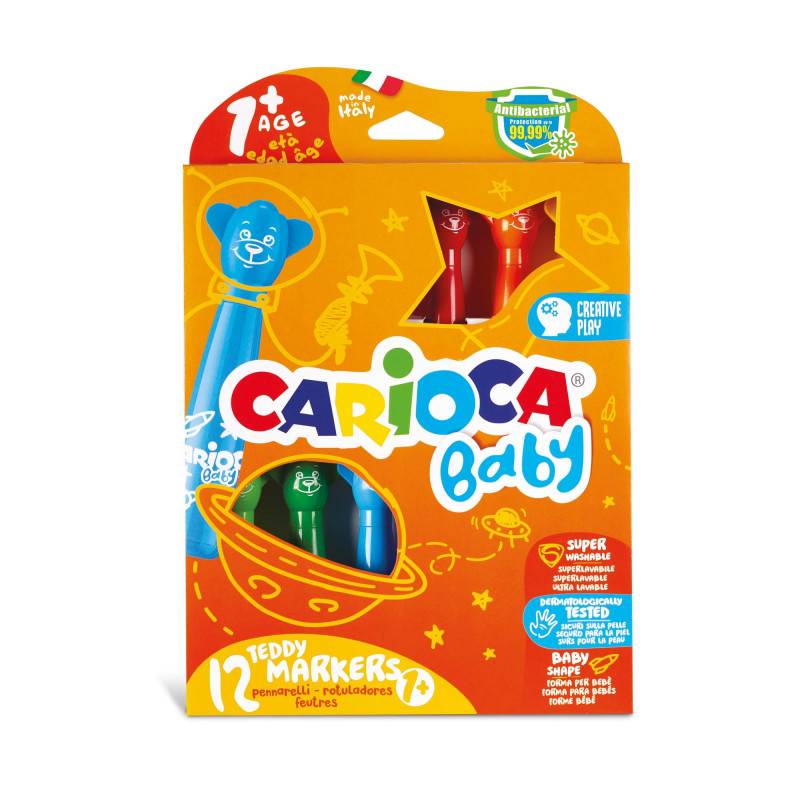 Baby Teddy Маркери 12 Цвята Carioca