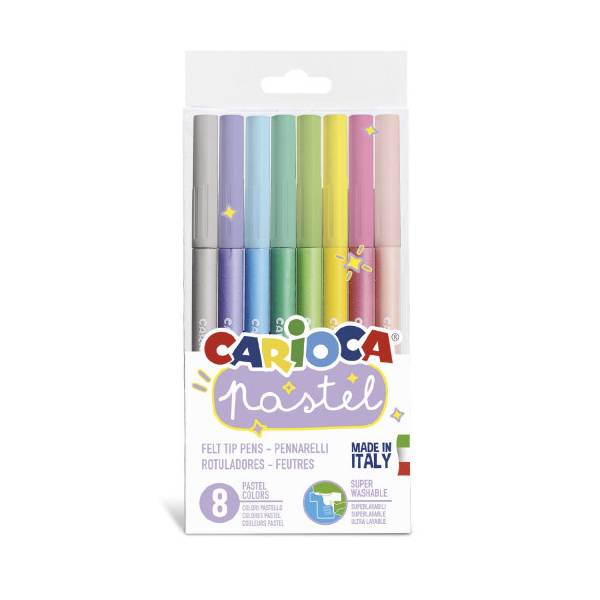 Pastel Комплект Флумастери 8 Цвята Carioca
