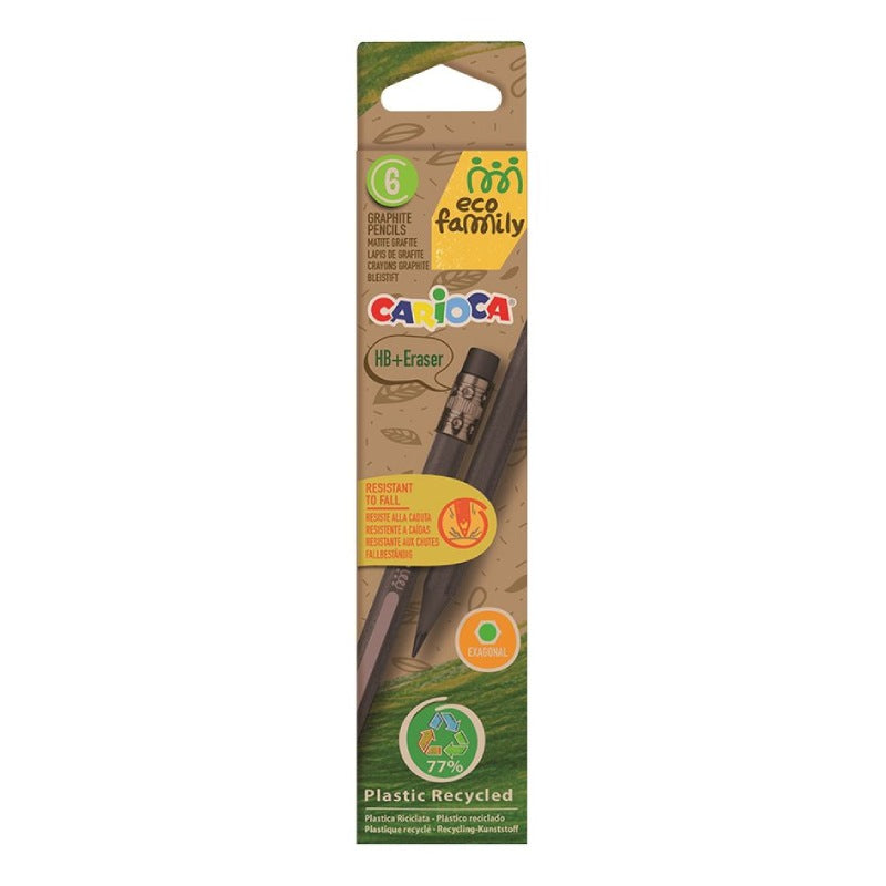 Комплет Моливи Еco Family Hb Черни 6бр Carioca