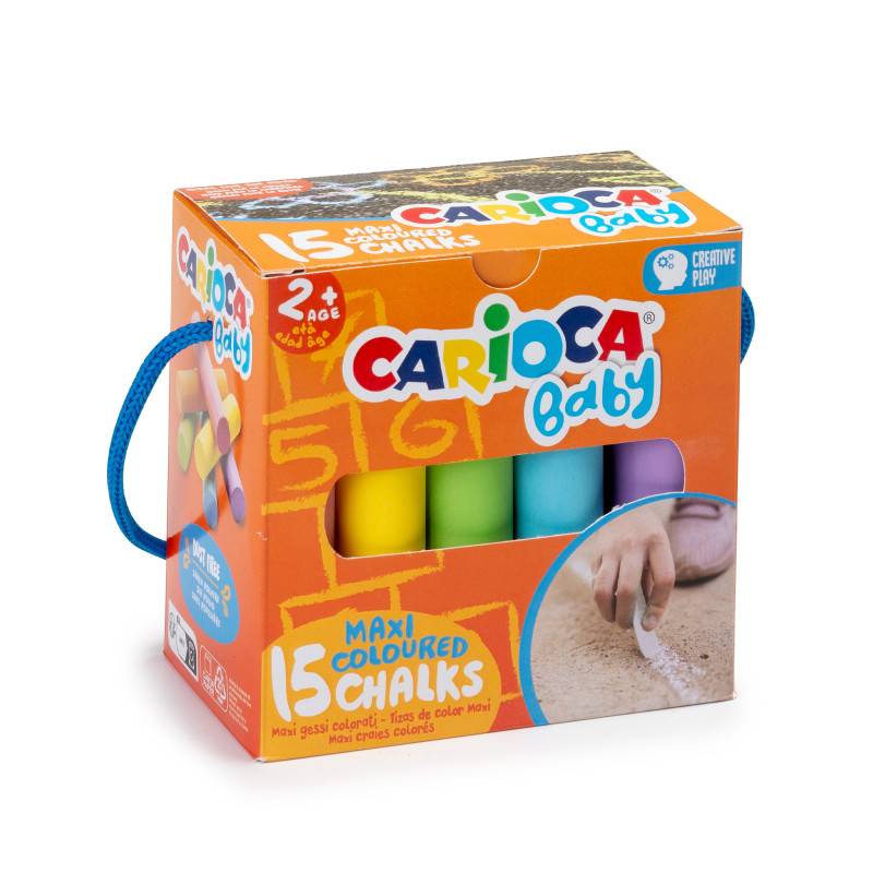 Baby Тебешири Maxi 15 Броя Carioca