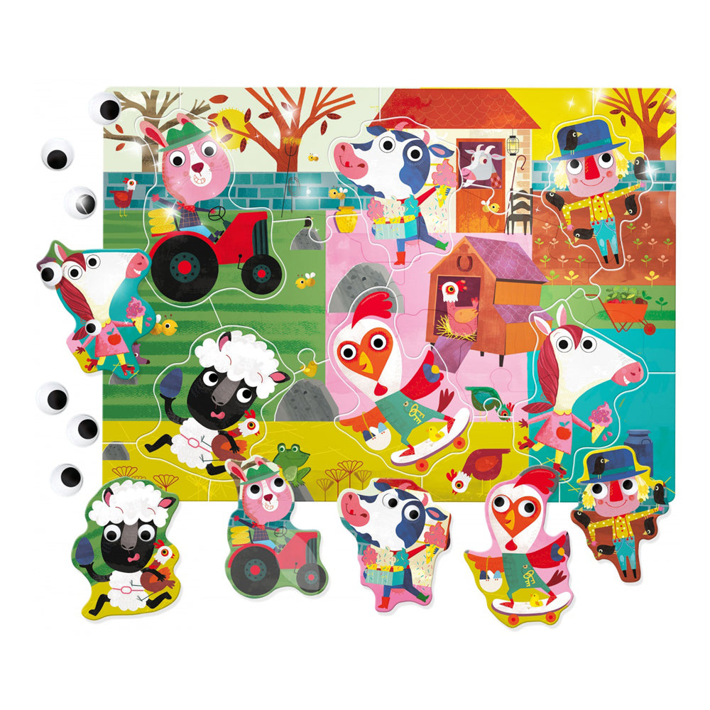 Ludattica Animált Farm Puzzle 18 db-os Lisciani