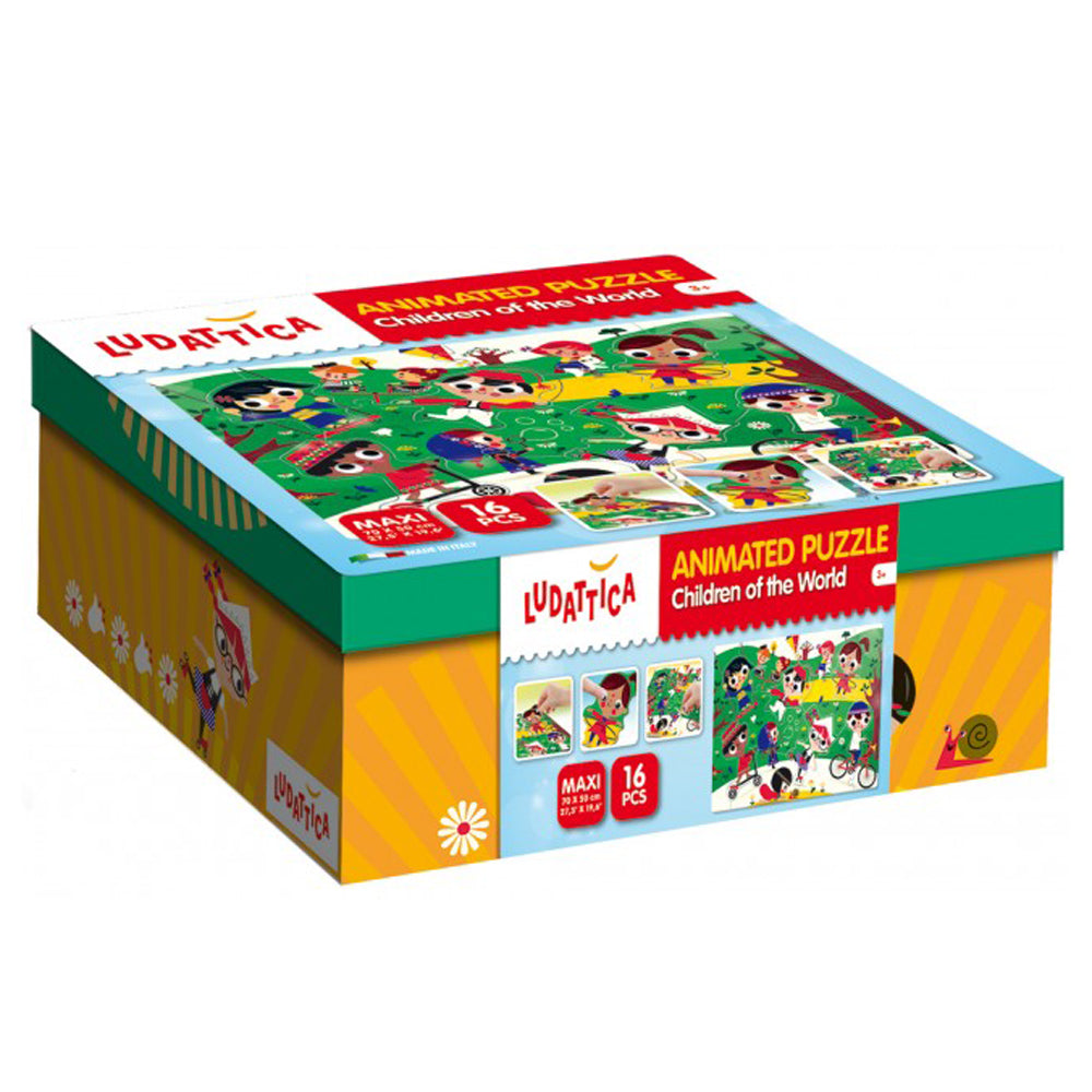 Ludattica Animált gyerekvilág puzzle 16 db-os Lisciani