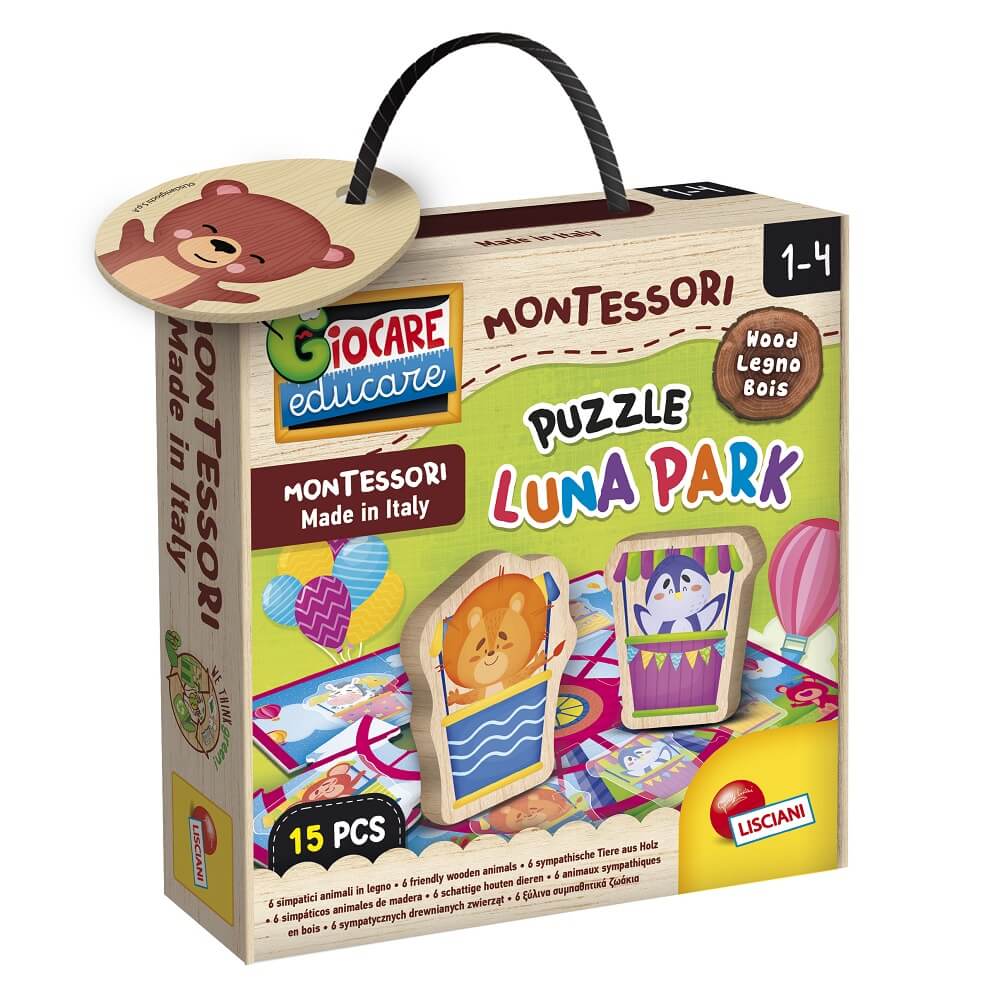 Montessori Baby Wood Puzzle Luna Park Lisciani