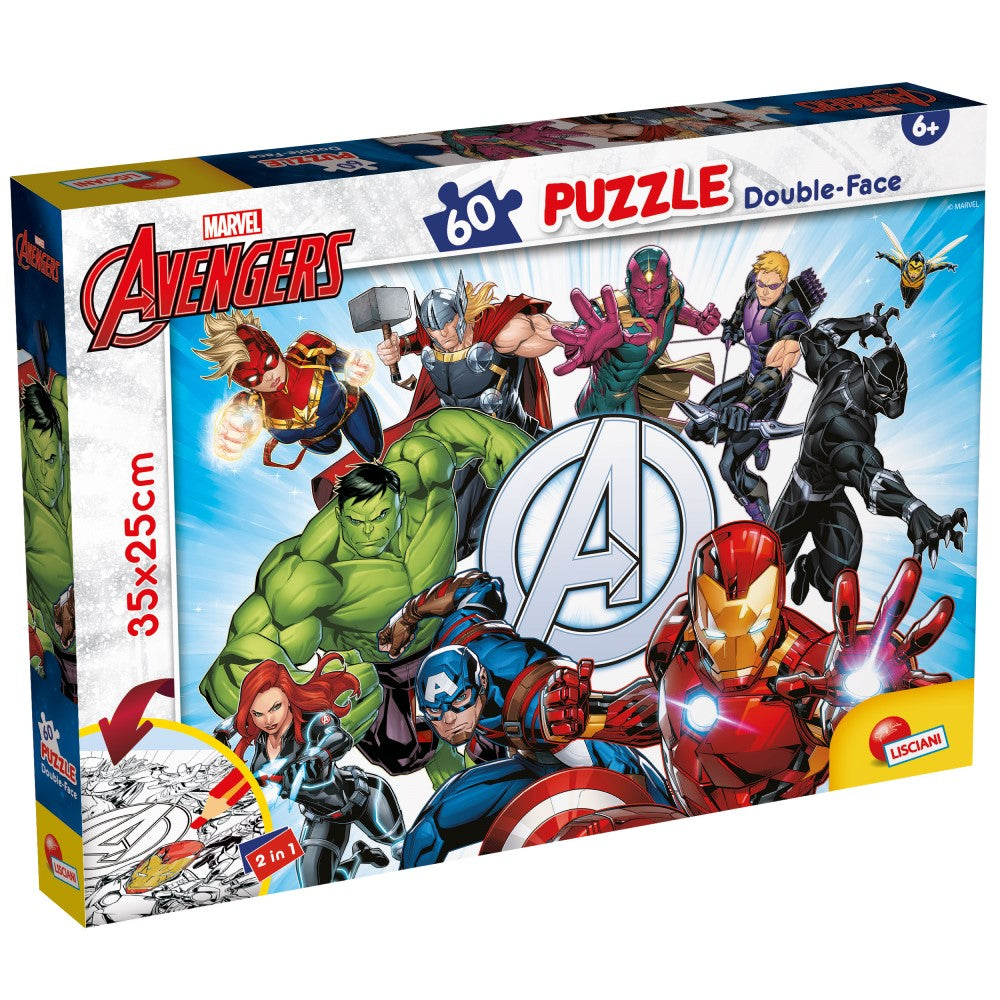 Marvel Пъзели 60 Части M Plus Avengers Lisciani