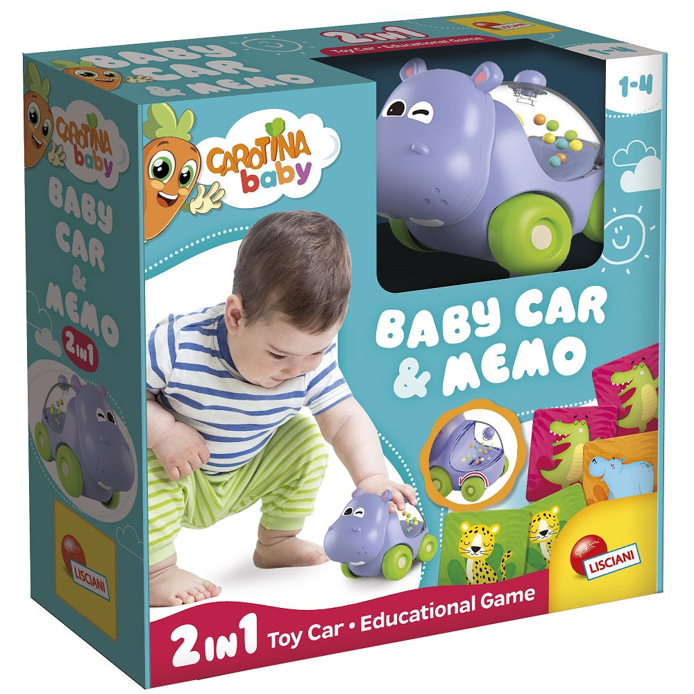 Carotina Baby Кола Играчка Хипопотам Lisciani
