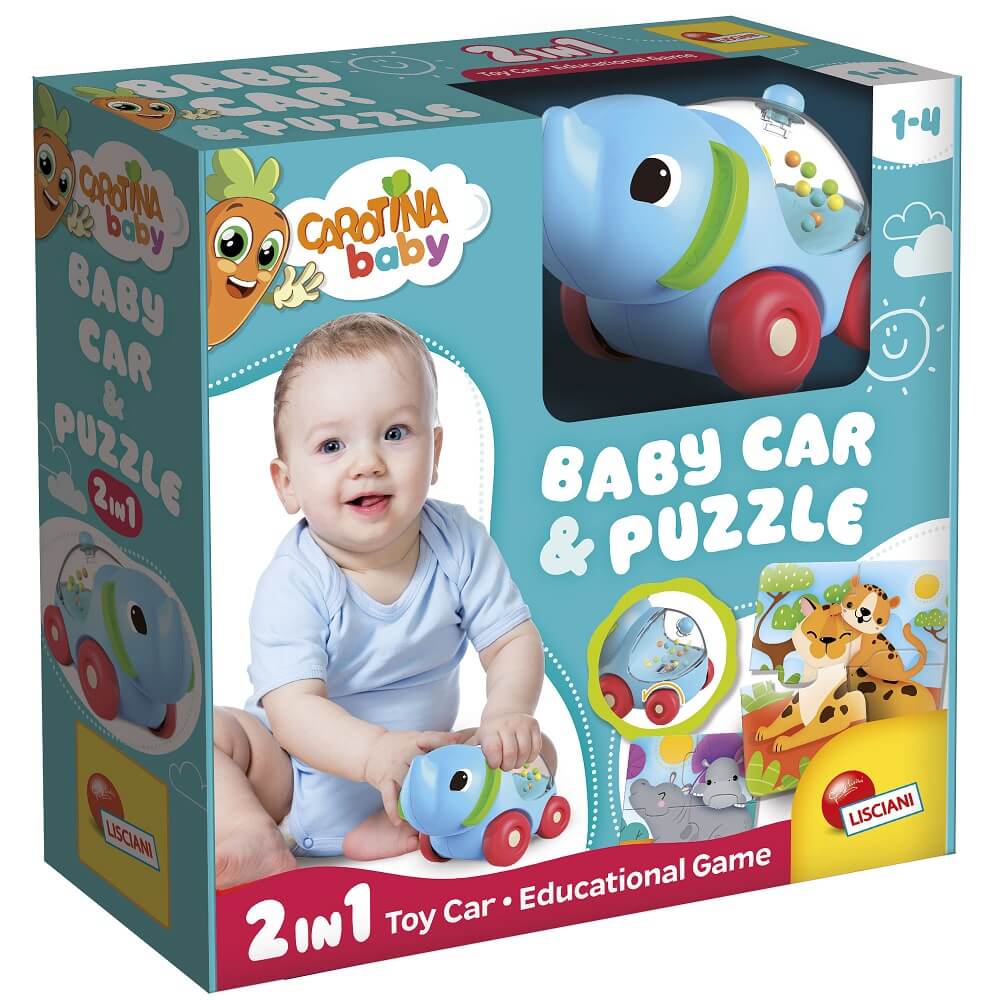 Carotina Baby Elephant Car & Puzzle Lisciani