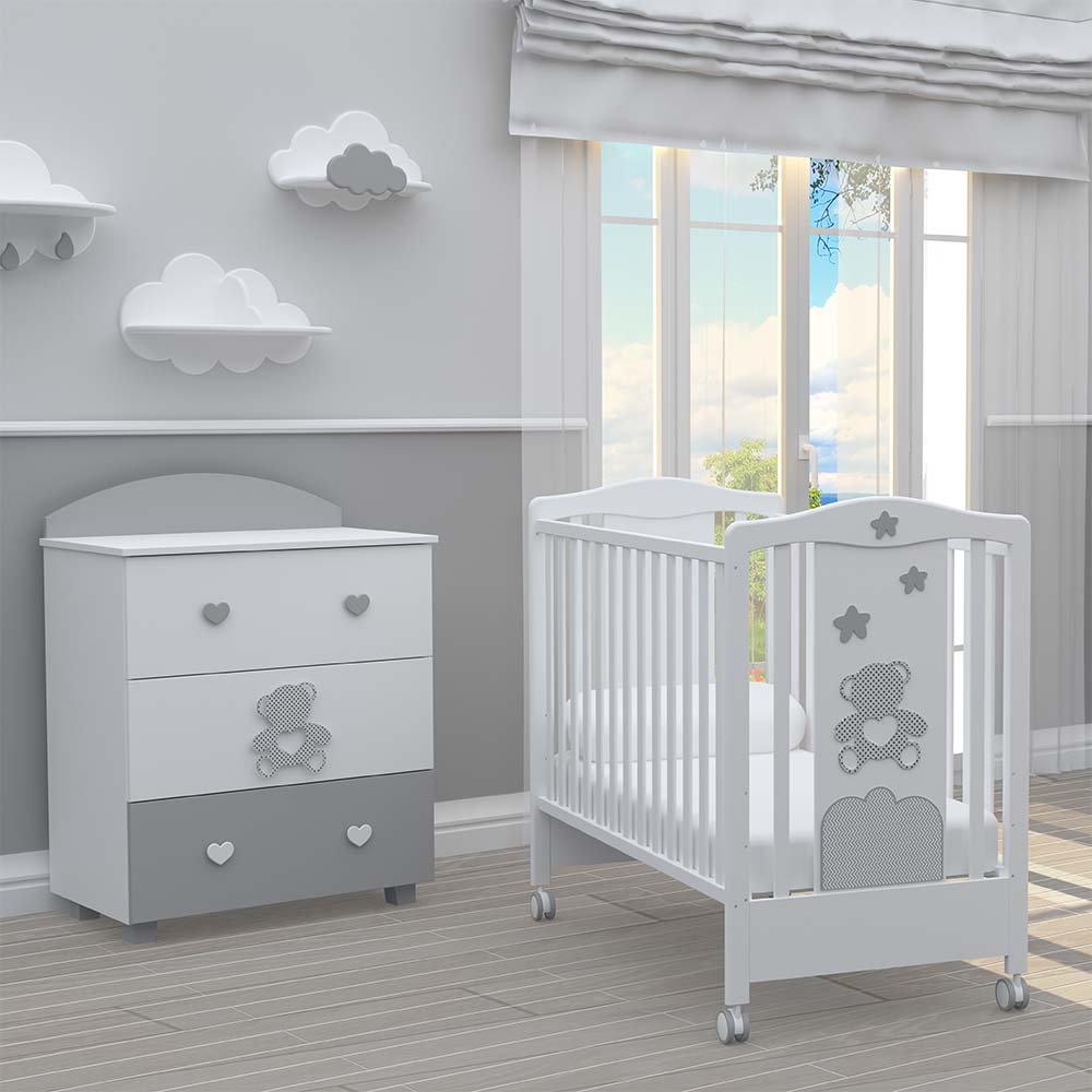 Pat pentru copii Bambino Casa Bonbon Gri