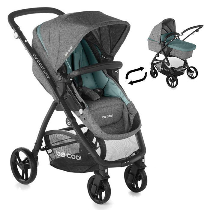 8072 Y60 Количка 2В1 Slide Flex Be Solid-Aqua --- BebeMama