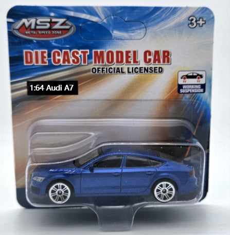 Метален Точен Модел Кола 1:64 Audi A7 С Амортисьори Julia