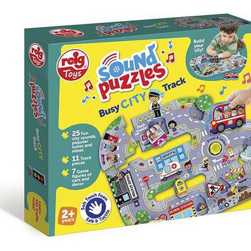 Rz6603 Gyermek Puzzle, Forgalmas város, 11 db, Claudio Reig