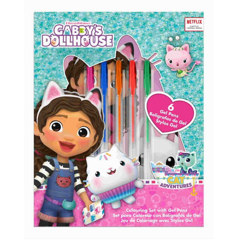 Gabby`s Dollhouse Тетрадка+гел Химикалки 6бр Kids Licensing